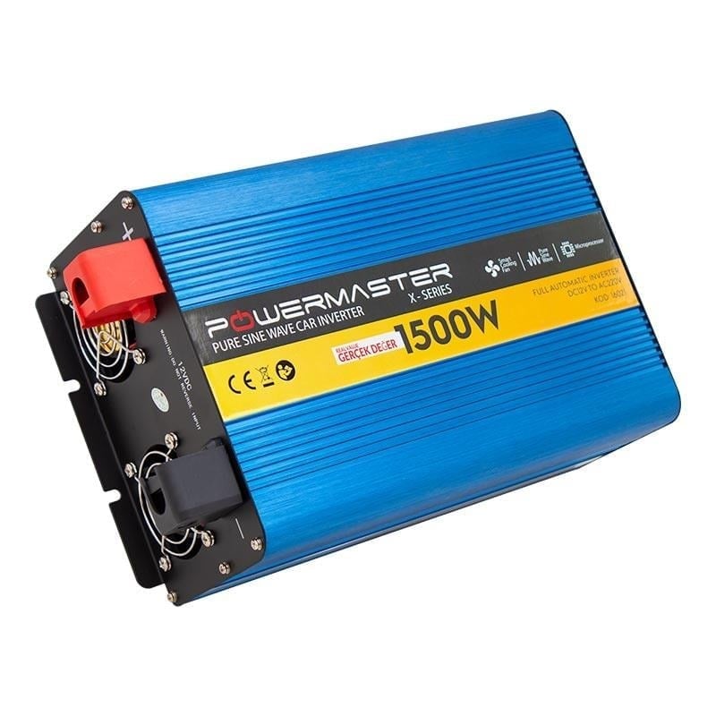 Powermaster PWR-1500 12 Volt 1500 Watt Pure Sinüs Wave İnverter