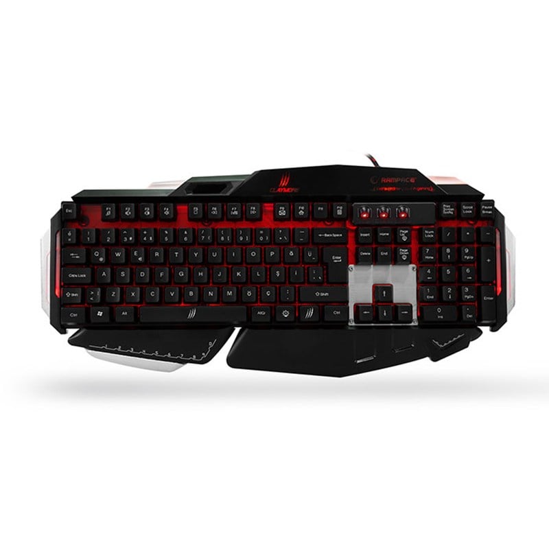 RAMPAGE CLAYMORE SİYAH USB GAMING OYUNCU MULTİMEDYA Q KLAVYE