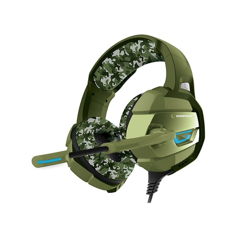 RAMPAGE RM-K5 KAMUFLAJ RENKLİ 7.1 SURROUND SOUND SYSTEM USB MİKROFONLU GAMING OYUNCU KULAKLIK