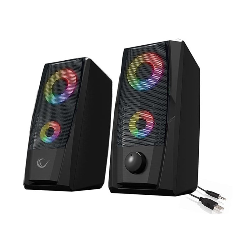 RAMPAGE RMS-X9 2.0 5 VOLT 30 DB 1+1 RGB IŞIKLI MULTIMEDIA GAMıNG OYUNCU SPEAKER - HOPARLÖR