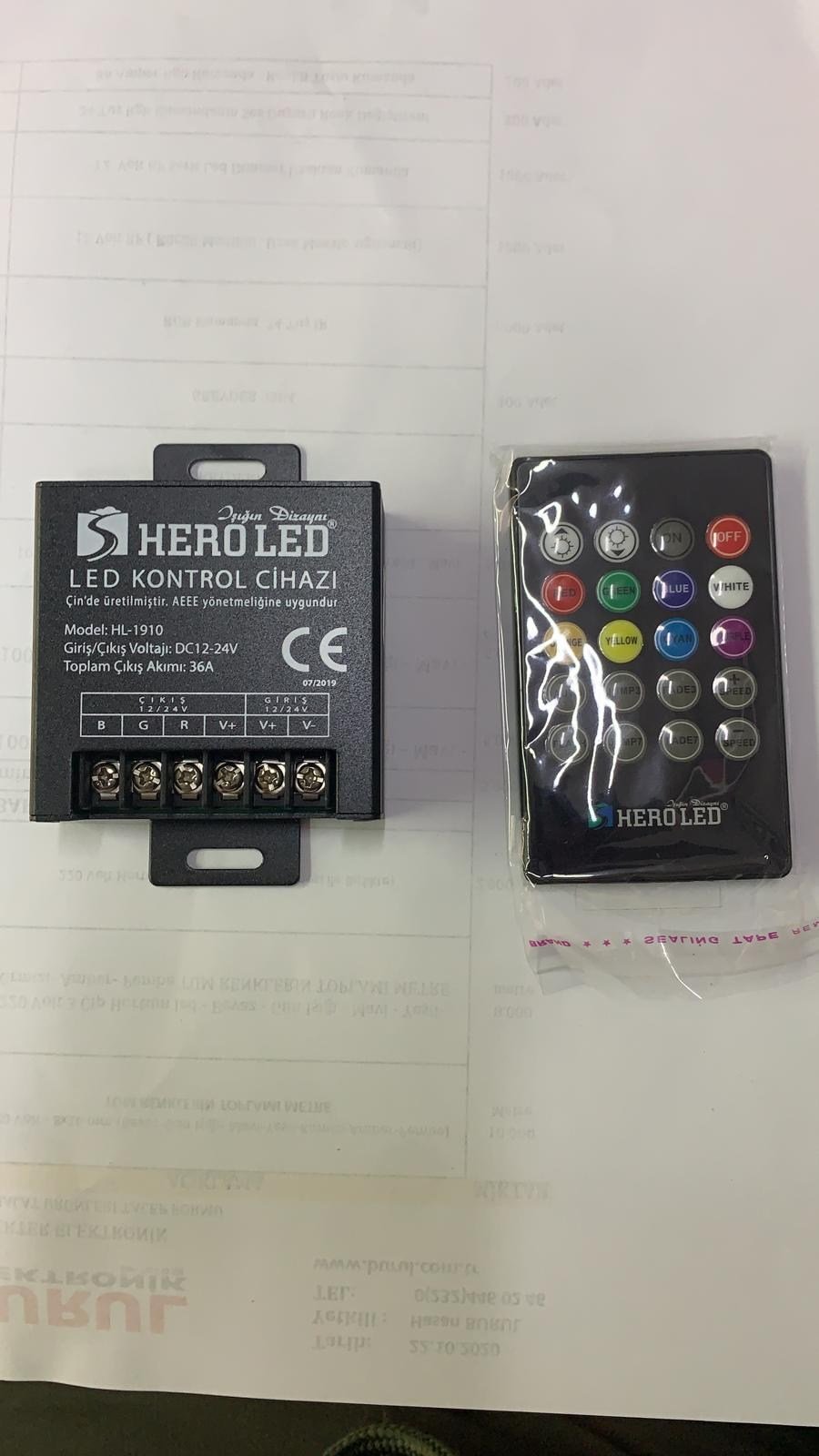 RENKLİ TUŞLU KUMANDALI RGM 36 AMPER LED KONTROL CİHAZI