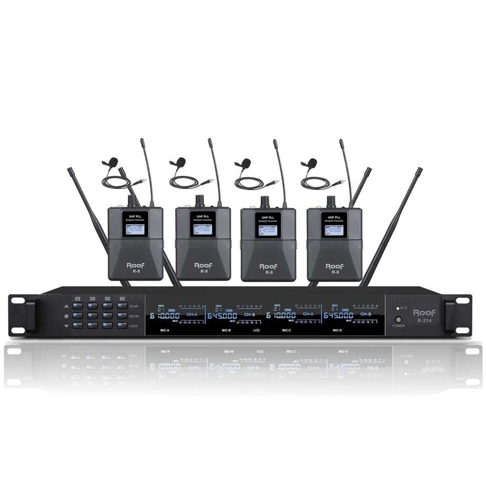 ROOF R-214-Y 4 KANAL UHF TELSİZ MİKROFON