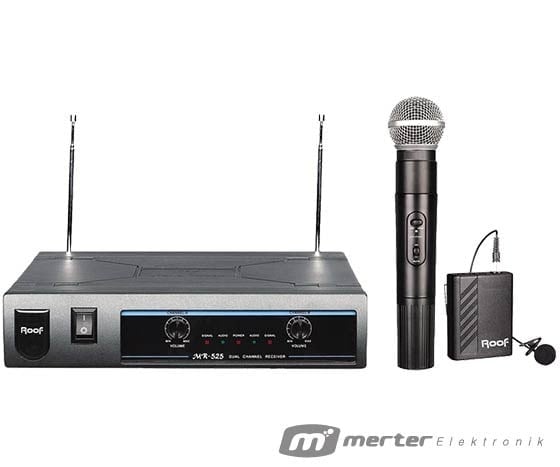 ROOF R-220 1 EL+1 YAKA VHF TELSİZ MİKROFON
