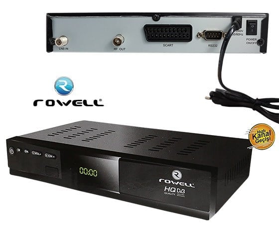 ROWELL RVL-16500 FTA BISS'LI UYDU ALICISI (RF+SCART+DSPLAY)
