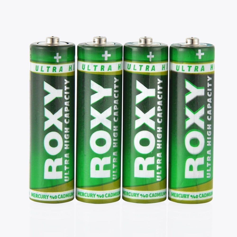 ROXY AA KALEM PİL 4'LÜ ÇİNKO-KARBON PVC KAPLAMA