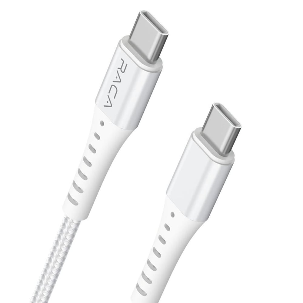 Raca RC10B 60 Watt Type-C To Type-C Şarj Ve Data Kablosu (1 Metre) - Beyaz