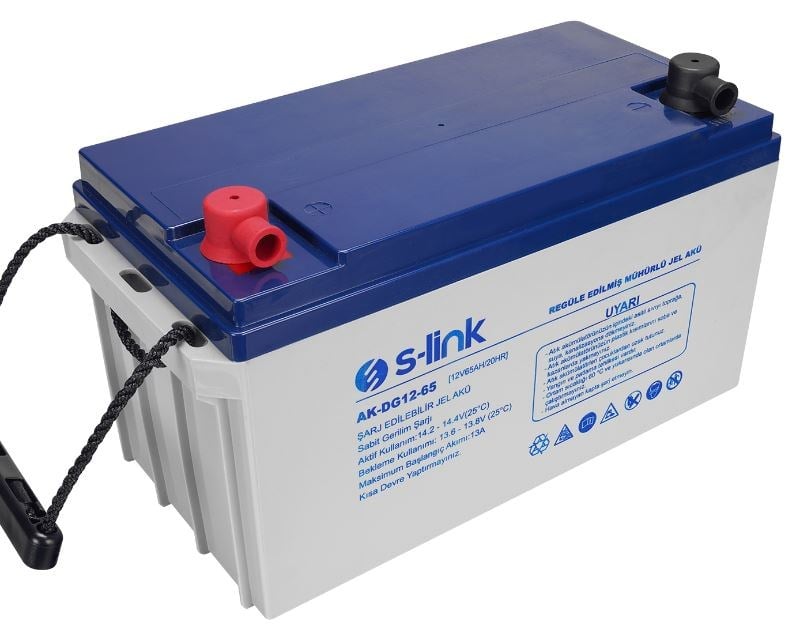 S-LINK AK-DG12-65 12V 65AH NANO SİLİKON JEL AKÜ