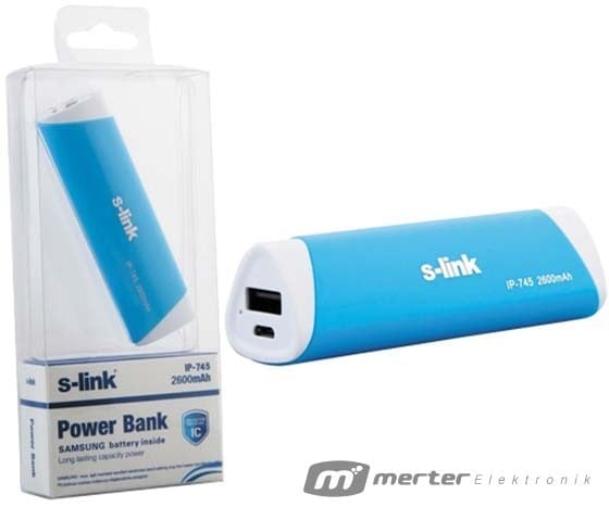 S-LINK IP-745 2600 MAH SAMSUNG BATARYALI MAVİ ŞARJ ALETİ
