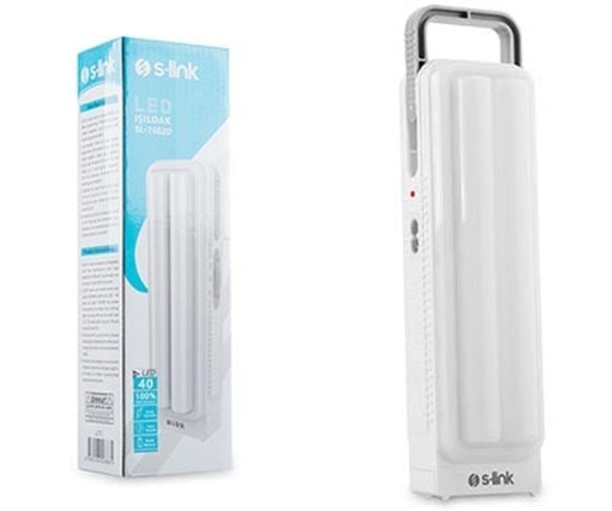 S-LINK SL-7602D 40 LEDLİ BEYAZ IŞIK TAŞINABİLİR IŞILDAK FENER