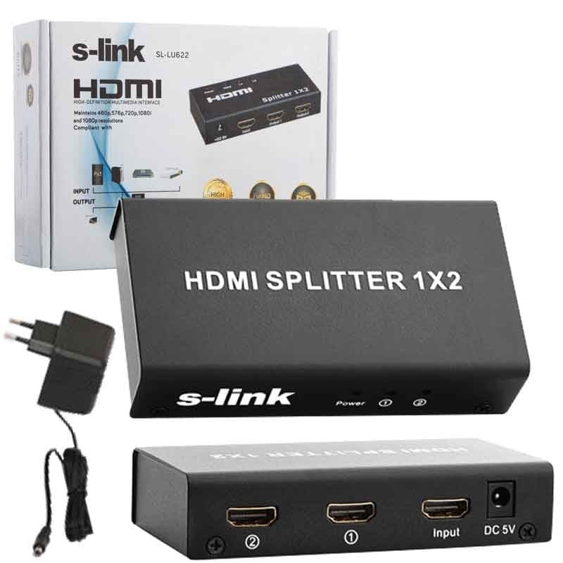 S-LINK SL-LU622 2 PORT HDMI 1080P 3D SPLITTER
