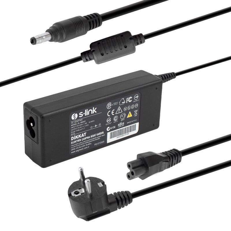 S-LINK SL-NBA52 19.5 VOLT - 4.62 AMPER 4.0*1.7 UÇLU DELL NOTEBOOK ADAPTÖR