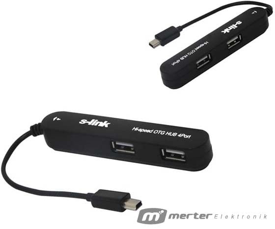 S-LINK SL-U92 USB MİNİ 4 PORT HUB