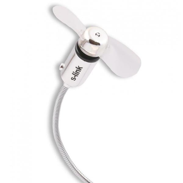 S-LINK SL-UF02 ANAHTARLI + LEDLİ BEYAZ USB FAN