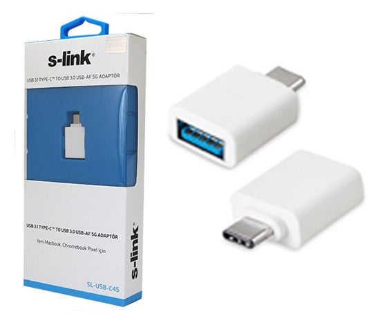 S-LINK SL-USB-C45 3A USB 3.1 TYPE-C TO USB 3.0 USB-AF 5G ADAPTÖR