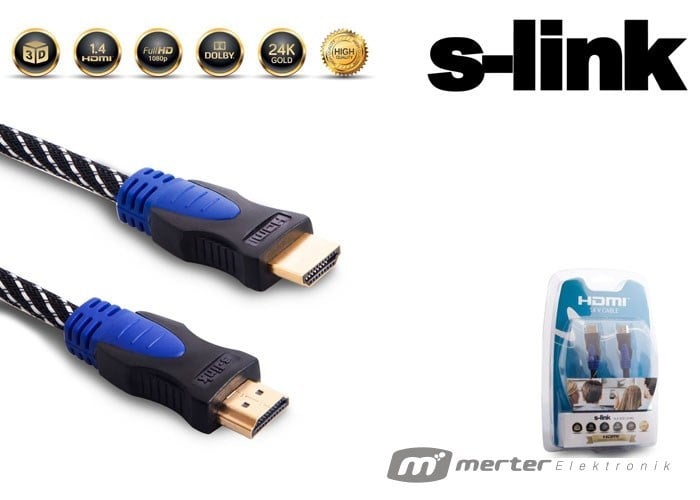 S-LINK SLX-303 M/M 5 METRE HDMI KABLO