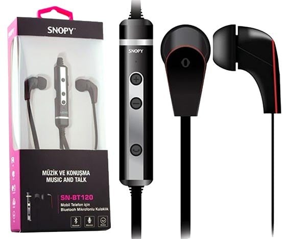 SNOPY SN-BT120 MOBİL TELEFON UYUMLU BLUETOOTH KULAK İÇİ MİKROFONLU KULAKLIK