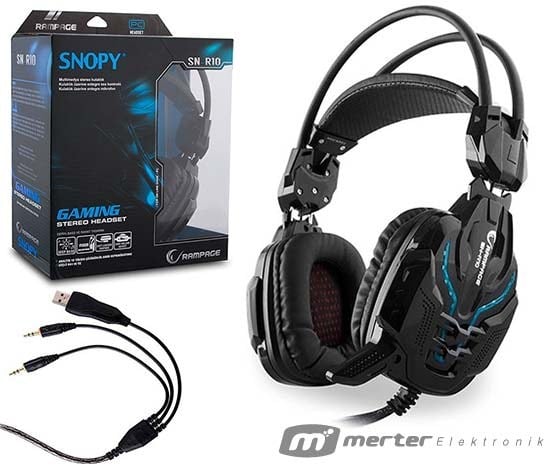 SNOPY SN-R10 RAMPAGE OYUNCU TİP MİKROFONLU KULAKLIK