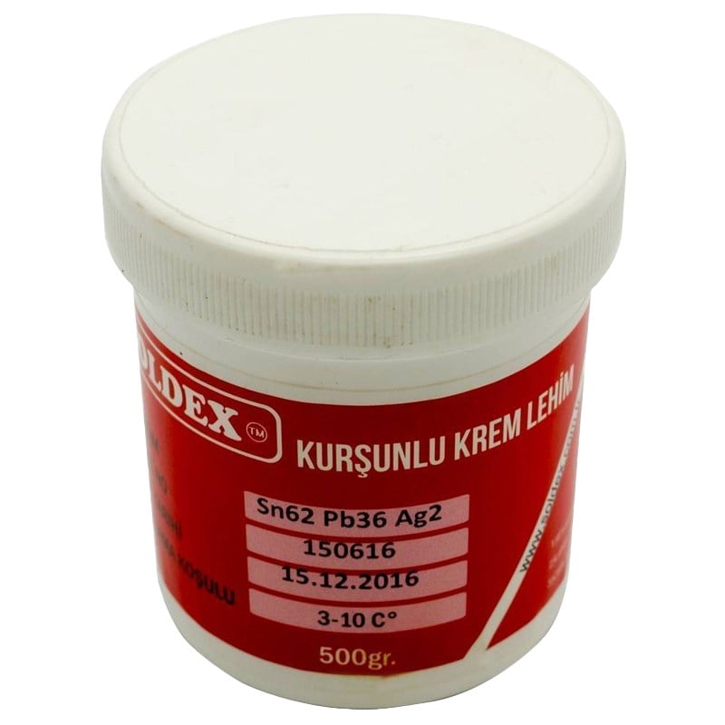 SOLDEX SN62PB36AG2 500 GRAM KURŞUNLU KREM LEHİM