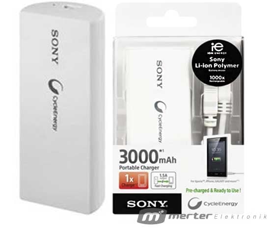 SONY CP-V3AW 3000 MAH MICRO USB BEYAZ POWERBANK