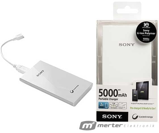 SONY CP-V5W 5000 MAH BEYAZ POWERBANK
