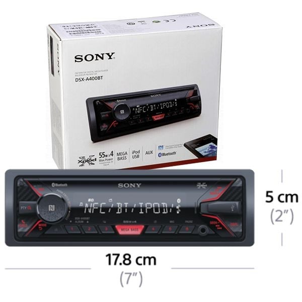 SONY DSX-A400BT USB/FM/BLUETOOTH MEKANİKSİZ OTO TEYP 4X55 WATT