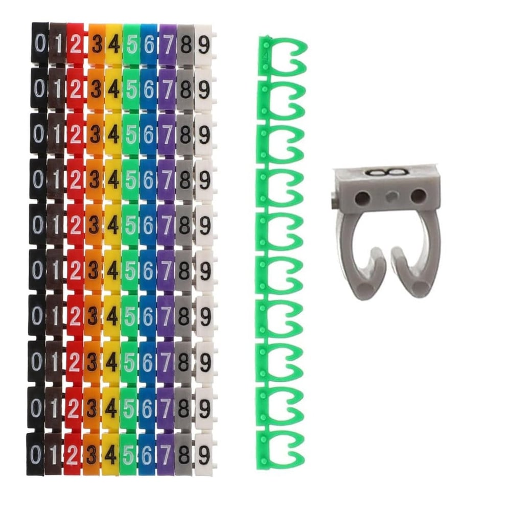 SUNUP 0-9 DİJİTAL KODLU RENKLİ KABLO İŞARETLEYİCİ ( NUMARATÖR ) 4MM