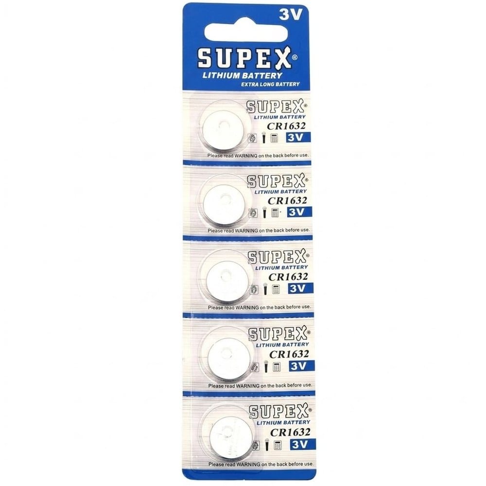 SUPEX CR1632 3 VOLT LİTYUM 1632 DÜĞME PİL (5'Lİ PAKET)