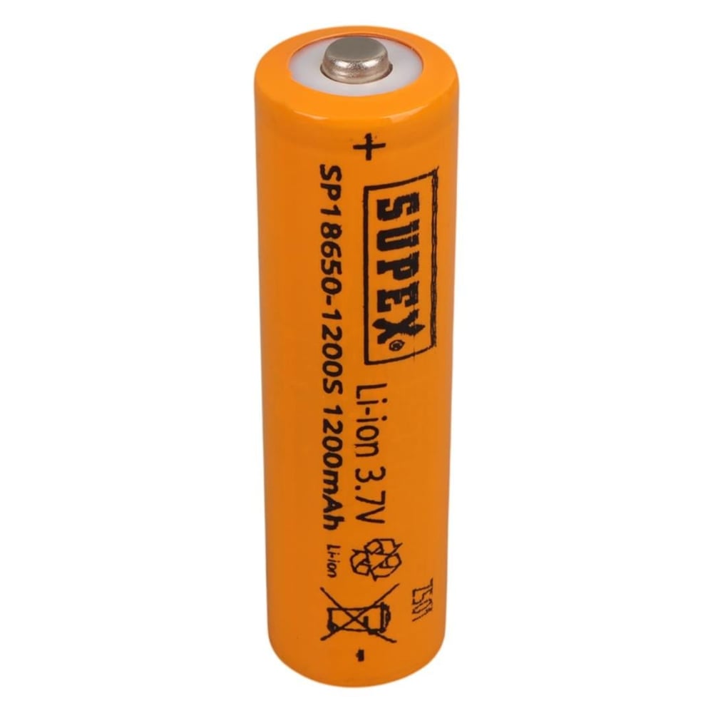 Supex 1865-1200S 3.7 Volt Li-İon 1200 Mah Başlıklı Şarjlı Pil
