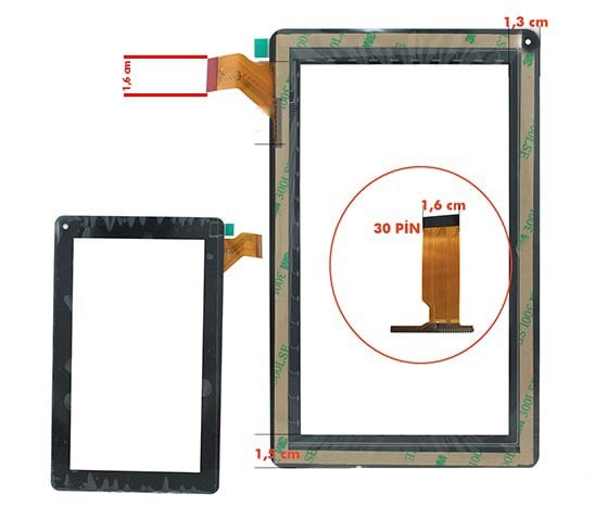 TABLET DOKUNMATİK EKRAN (119 GSL)  7 '' STANDART  86 V  (33458 AYNI)