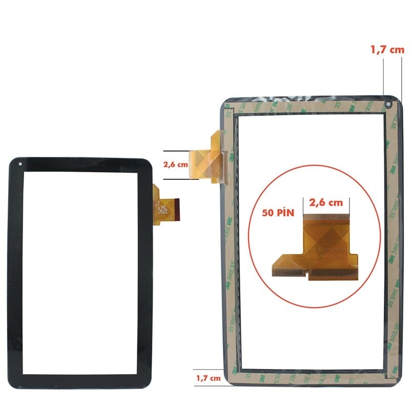 TABLET DOKUNMATİK EKRAN (FE-DH-1006A1-FPC26 BLACK) 10.1''  CODEGEN DREAM 10.1