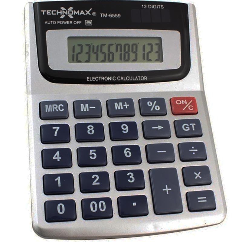 TECHNOMAX TM-6559 12 HANELİ HESAP MAKİNESİ