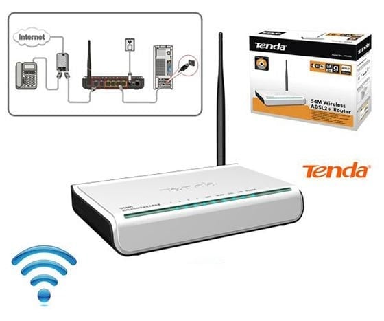 TENDA W548D 4 PORT WİFİ-G 54MBPS KABLOSUZ ADSL2+MODEM
