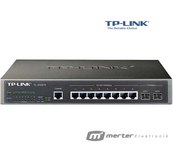 TP-LINK TL-SG3210 JETSTREAM 2 SFP 8 PORT GIGABIT YÖNETİLEBİLİR SWITCH