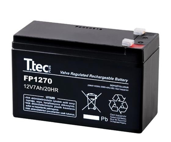 TTEC 12 VOLT - 7 AMPER BASE AKÜ (150 X 65 X 90 MM)