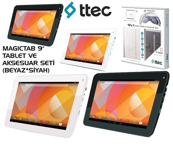 TTEC MAGICTAB 9'' TABLET VE AKSESUAR SETİ 10 PARÇA (SİYAH*BEYAZ)