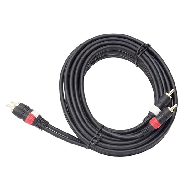 TUNEX ZK-705 2 RCA + 2 RCA 5 METRE 1.KALİTE SİYAH KABLO