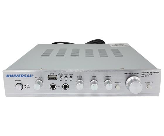 UNIVERSAL AV-999 2X40W USB-SD 2 MİKROFON GİRİŞLİ ANFİ (AV-299)