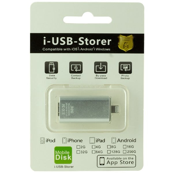 USB STORER 32 GB IPHONE OTG FLASH BELLEK *  IOS/ANDROID/WINDOWS MOBILE