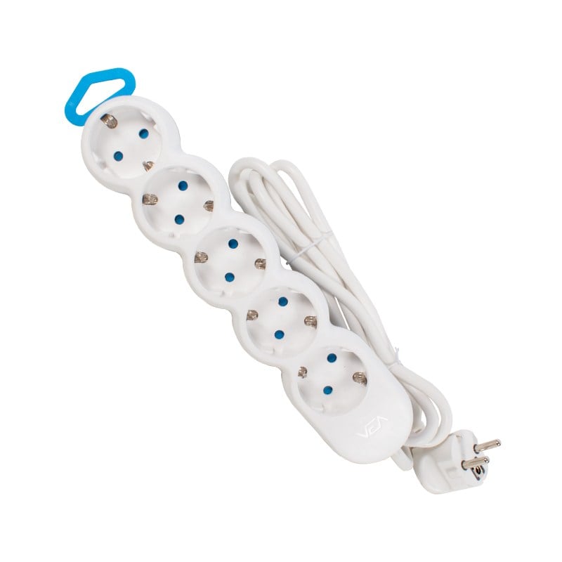 VEA VE-2S5N 5'Lİ BEYAZ 1.5 METRE KABLOLU GRUP PRİZ