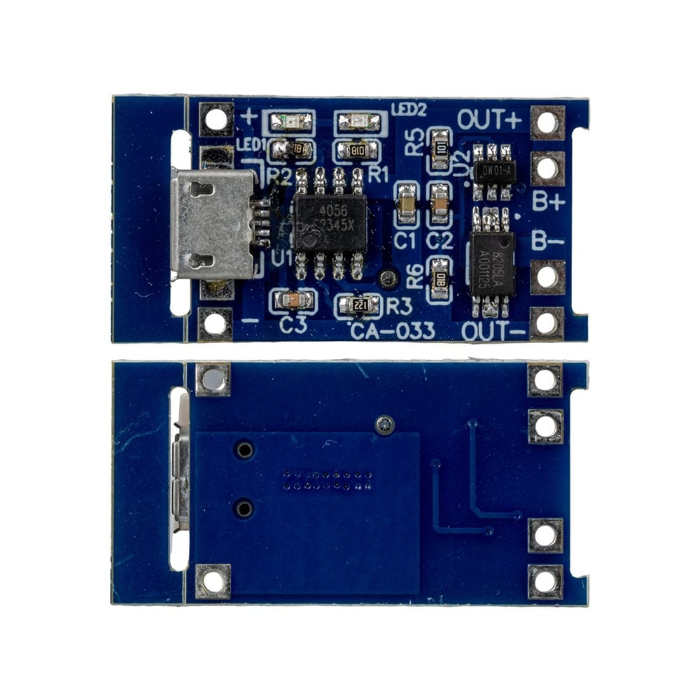 WEKO CA-033-MK 1S 5A MICRO USB BMS DEVRESİ LİTYUM BATARYA ŞARJ MODÜLÜ 27X17X4MM