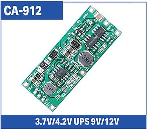 WEKO CA-912 3.7V 4.2V UNIVERSAL KESİNTİSİZ GÜÇ KAYNAĞI MODÜLÜ 9V 12V YÜKSELTİCİ KONVERTÖR