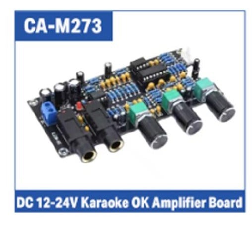 WEKO CA-M273 DC 12-24V ÇİFT MİKROFON GİRİŞ 3 AYAR DÜĞME KARAOKE AMPLİFİKATÖR KARTI - SES MODÜLÜ