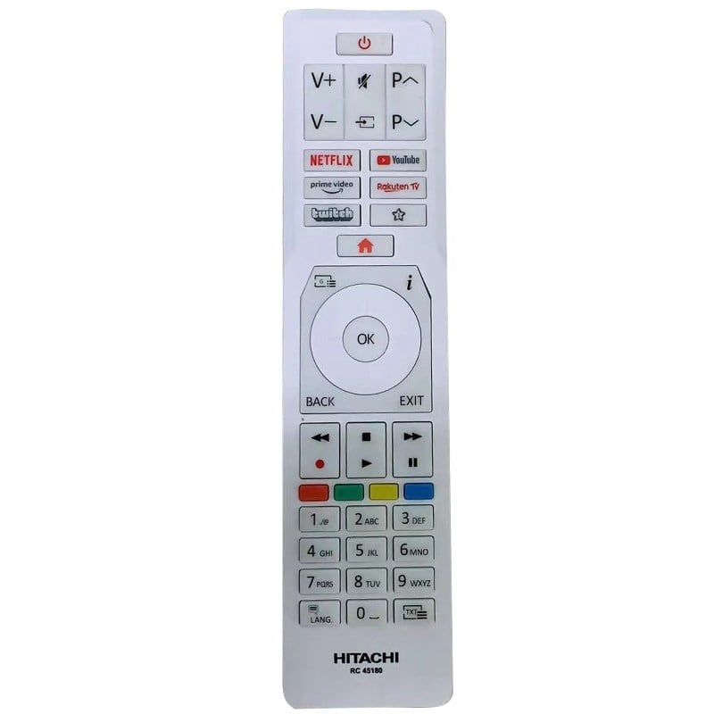 WEKO KL HITACHI RC45180 NETFLIX-PRIME VIDEO-YOUTUBE-RAKUTEN TV-TWITCH TUŞLU LCD LED TV KUMANDA