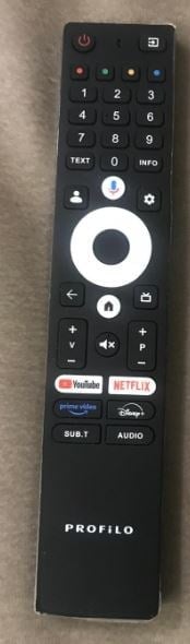 WEKO KL PROFILO YOUTUBE-NETFLIX-PRIME VIDEO-DISNEY PLUS TUŞLU SES KOMUTSUZ LCD-LED TV KUMANDA