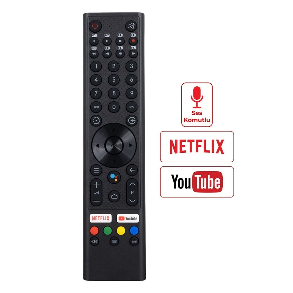 WEKO KL VESTEL * TESLA YOUTUBE-NETFLIX TUŞLU SES KOMUTLU LCD LED TV KUMANDA