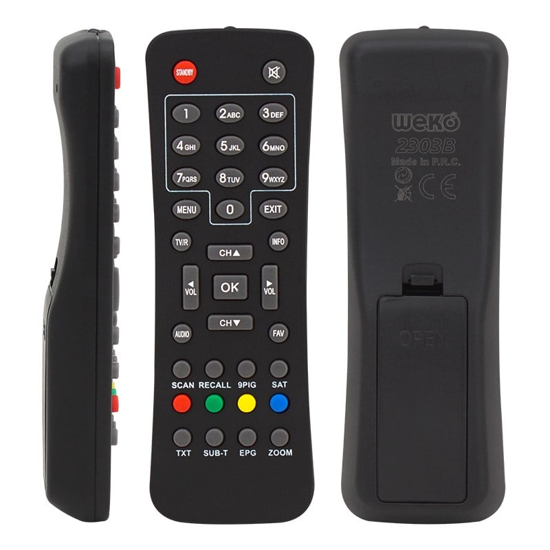 WEKO KR MAGBOX EXCLUSIVE* AMSTRAD*CİTYBOX*DİGİPOL*KAWAİ MİNİ TELETEXLİ SD UYDU KUMANDASI (BÜYÜK KALIP)