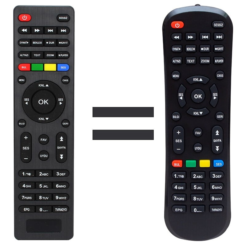 WEKO KR MERSAT VIP*HOMETECH*KORAX*TECHNİKSAT MİNİ HD* STARCOM 2000-2050 HD KUMANDA (2087=17372) (40205=2087)