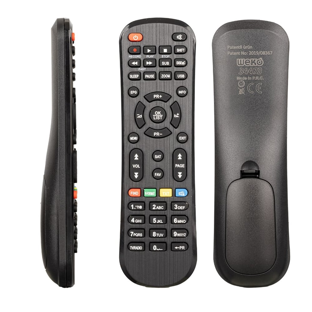 WEKO KR NEXT PUNTO+ PLUS MİNİX HD * X-BOX FORZA * STARBOX TV/RADIO PR TUŞLU UYDU KUMANDA
