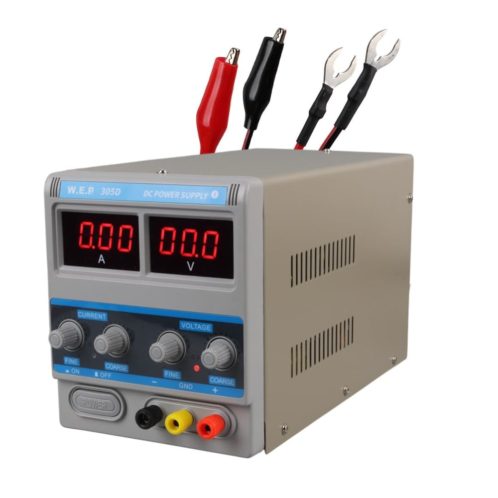 WEP 305D AYARLANABİLİR GÜÇ KAYNAĞI LABORATUVAR TİPİ DC0-30 VOLTAJ 0-5 AMPER ADAPTÖR