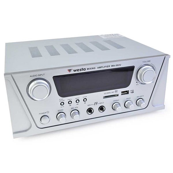 WESTA WA-502U EKRANLI-USB MİNİ GRİ TRAFOSUZ ANFİ (HD-602)
